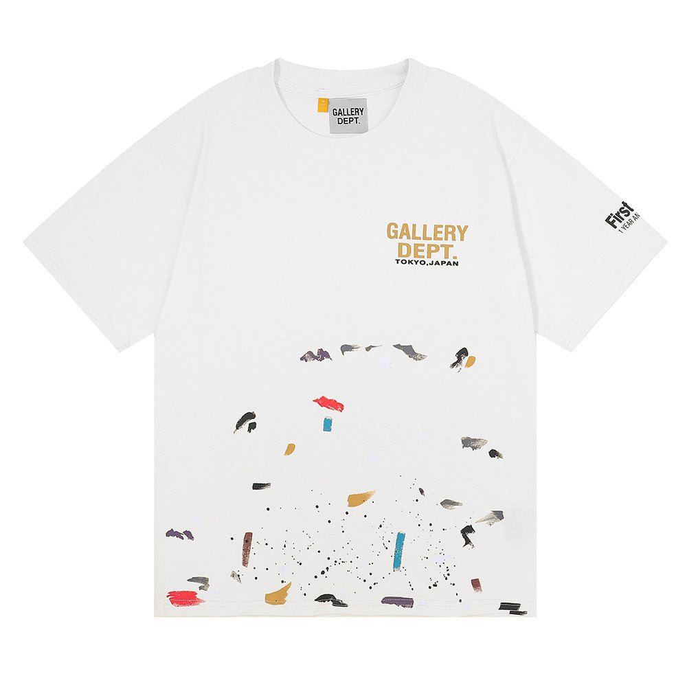 Gallery Dept Classic Logo Slogan Crew Neck Short Sleeve T‑Shirt Unisex