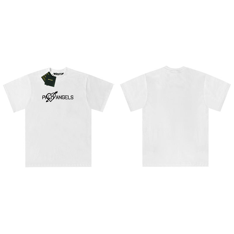 Palm Angels Graphic Print Tee Loose Crew Neck Streetwear T-Shirt