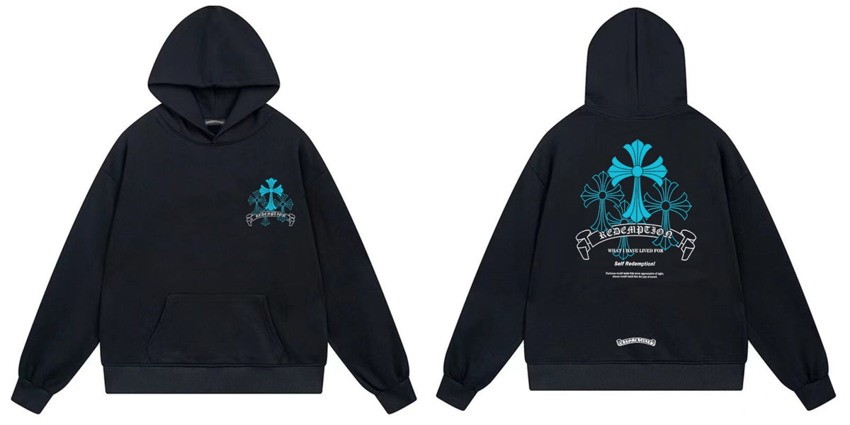 Chrome Hearts Cross Horseshoe Hoodie Vintage Goth Streetwear Pullover
