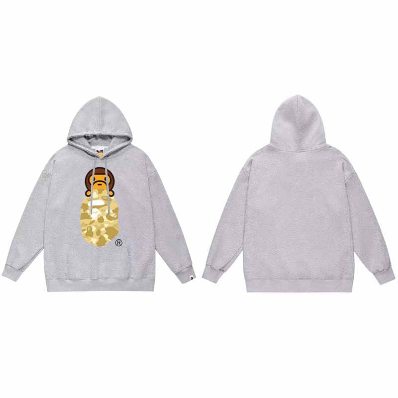 BAPE Hoodie Baby Milo Ape Head Multi Graphic Street Fleece Pullover
