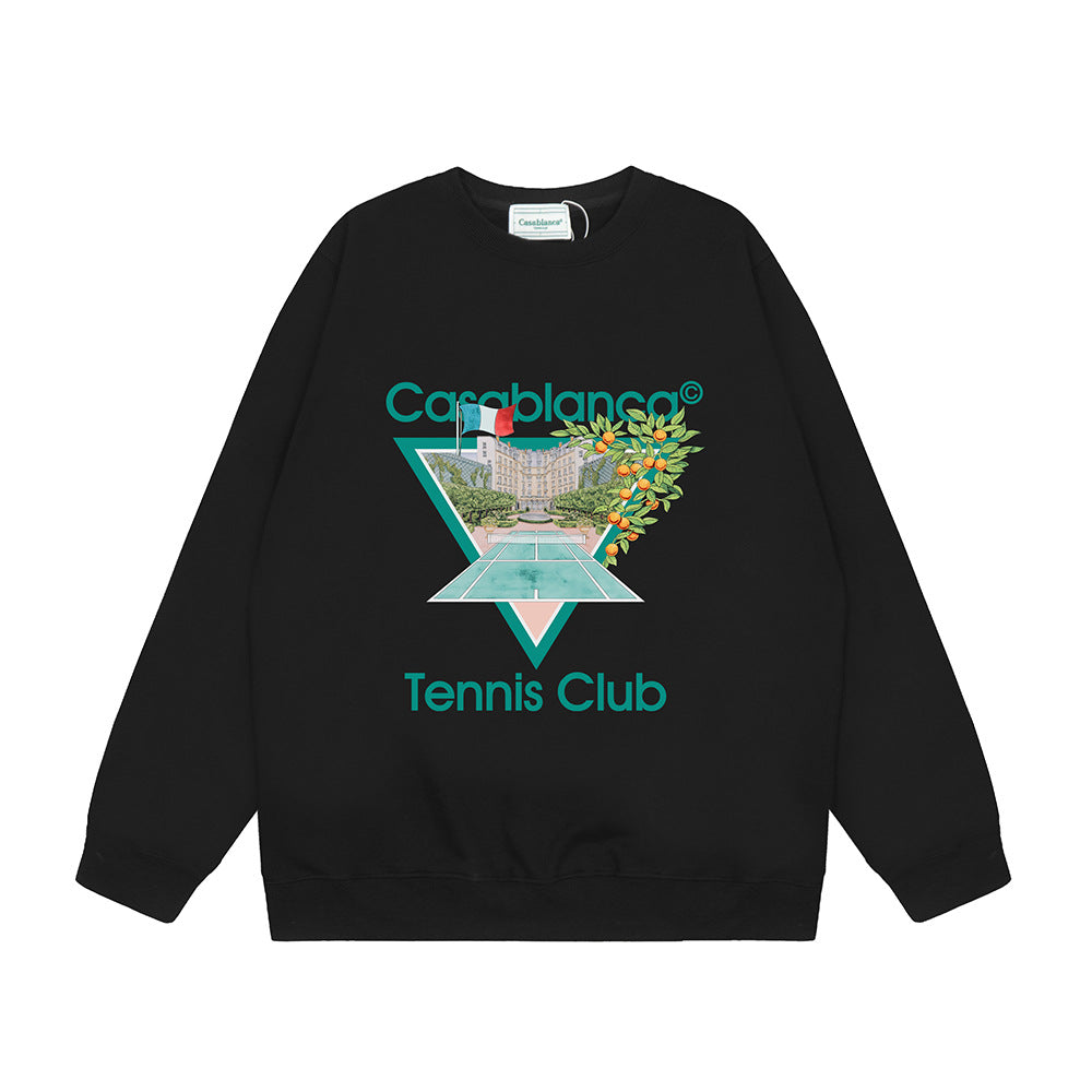 Casablanca Graphic Print Crew Neck French Terry Sweatshirt Unisex