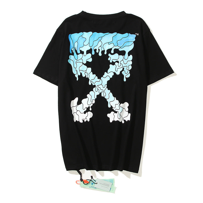 Off White Arrow Graphic Print Short Sleeve Tee Streetwear Unisex