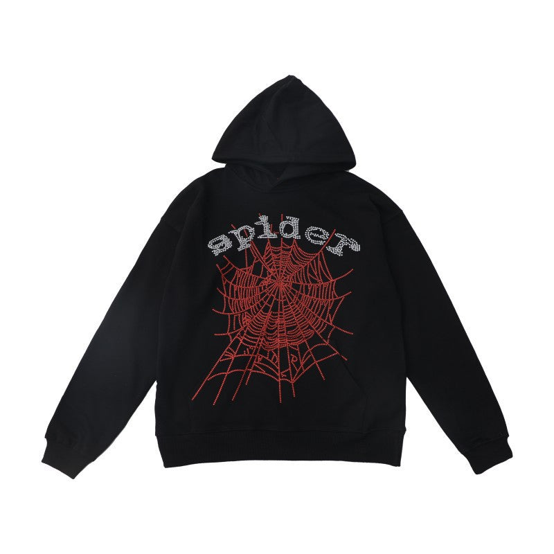 Sp5der Foam Print Spider Web Hoodie Sweatshirt Jogger Pants Set