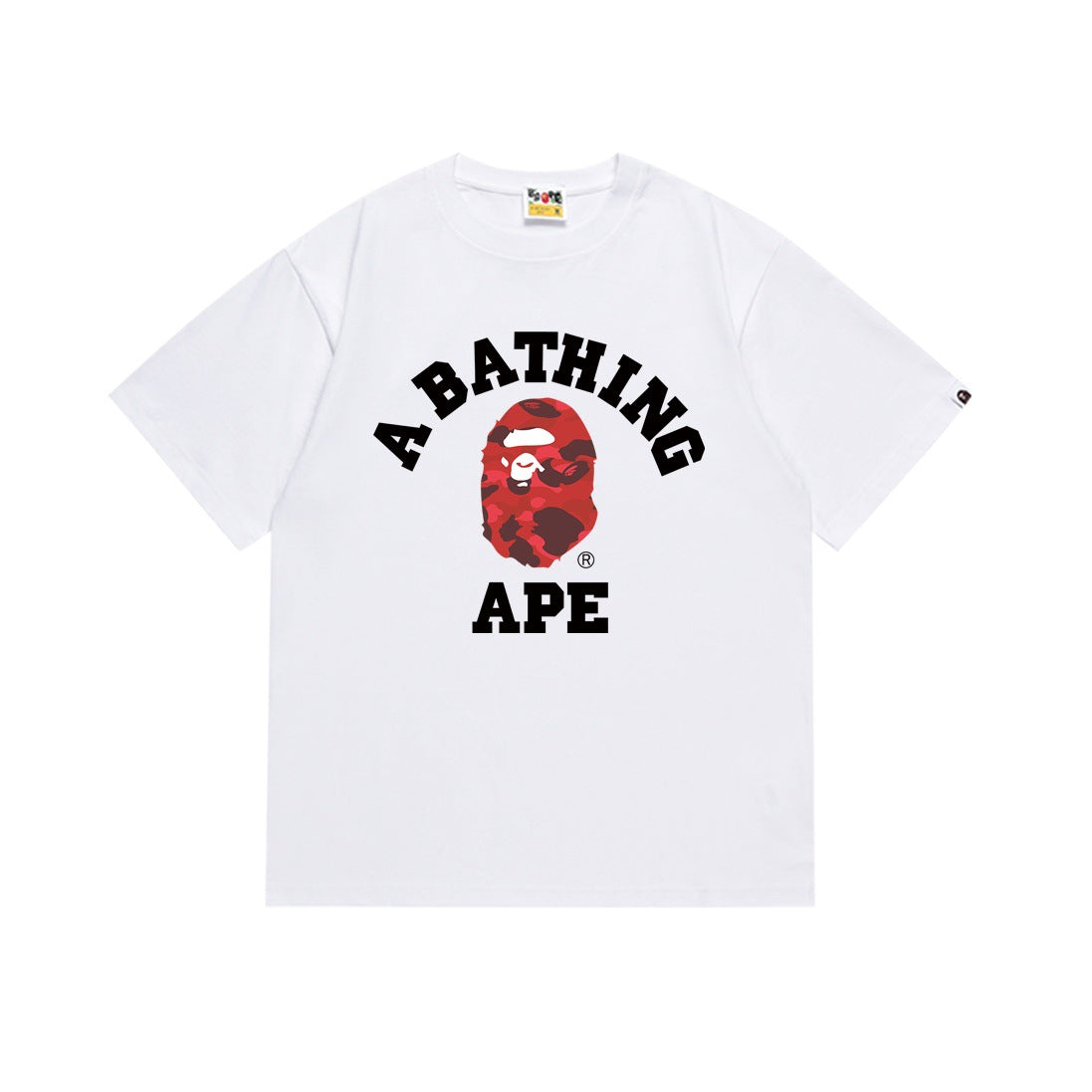 Bape Multi‑Camo Ape Head Graphic Oversized Tee Streetwear Unisex
