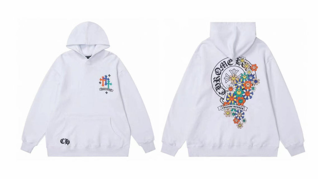 Chrome Hearts Gothic Graphic Print Pullover Hoodie Streetwear Unisex