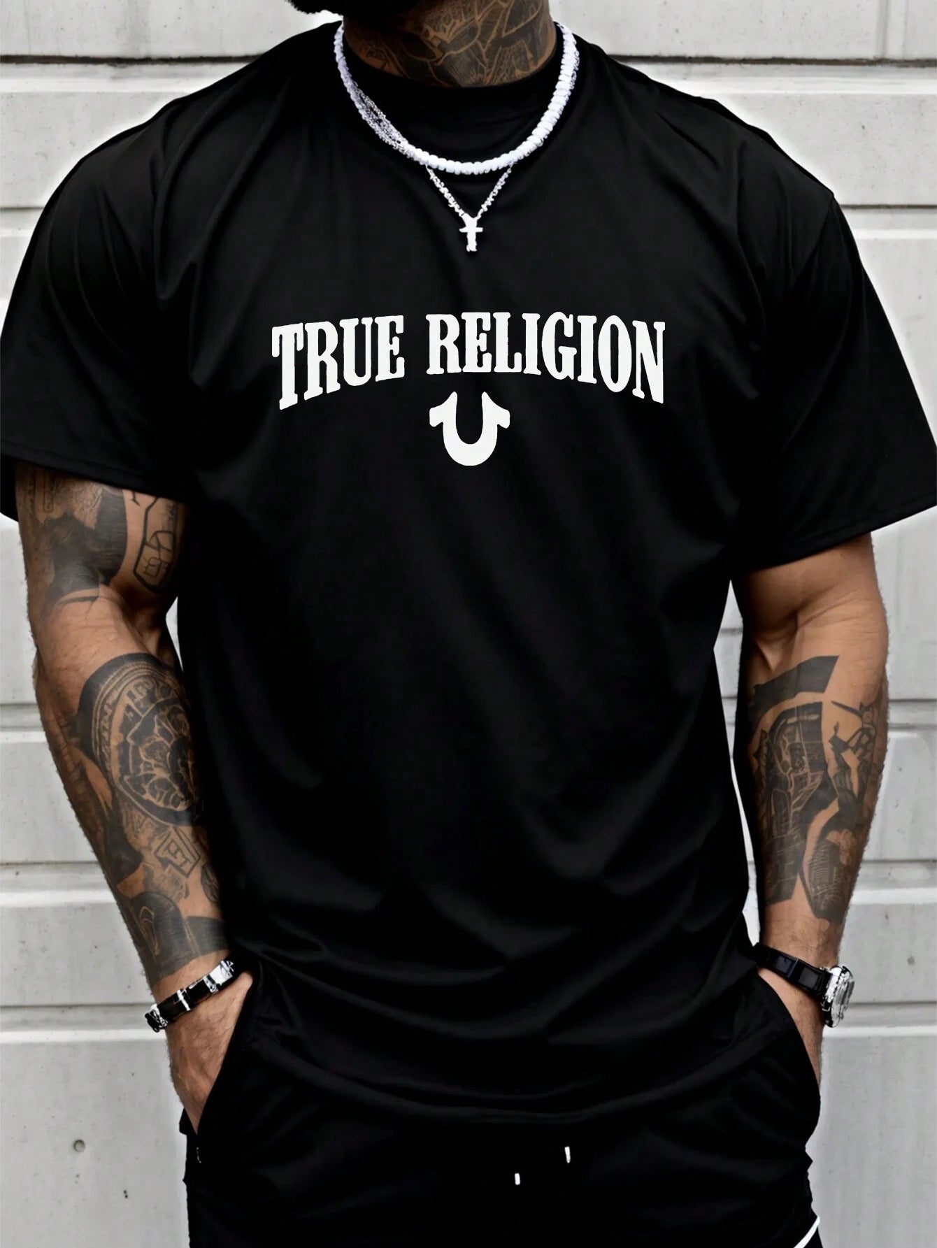 True Religion Horseshoe Logo Cotton Graphic Tee