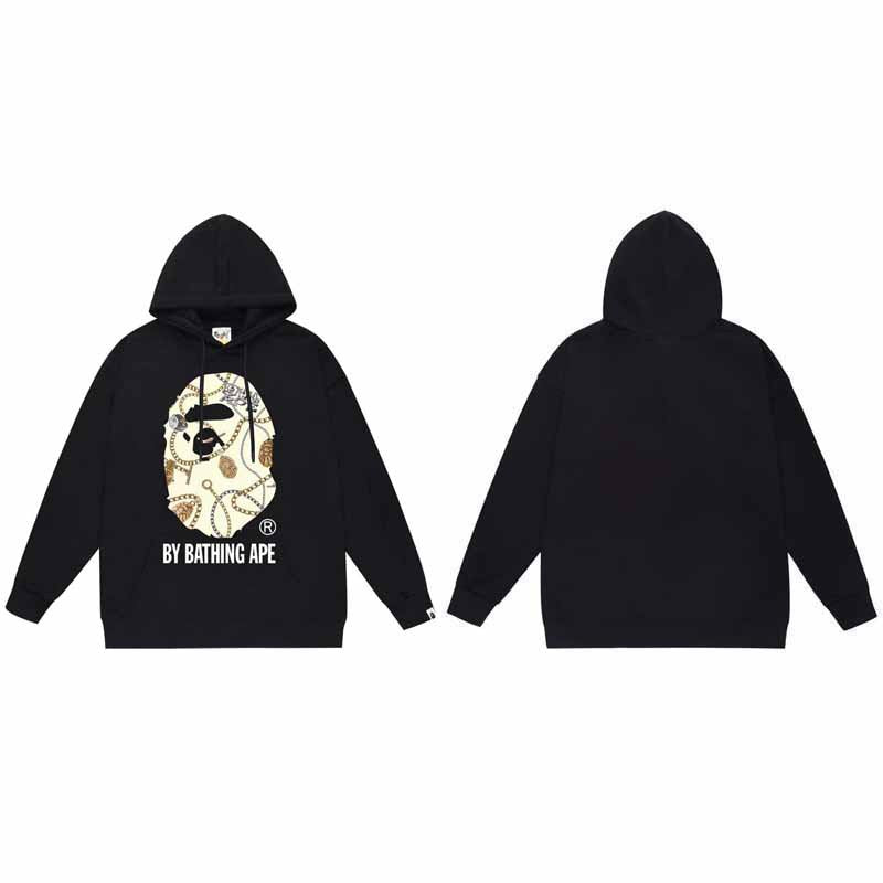 BAPE Hoodie Baby Milo Ape Head Multi Graphic Street Fleece Pullover