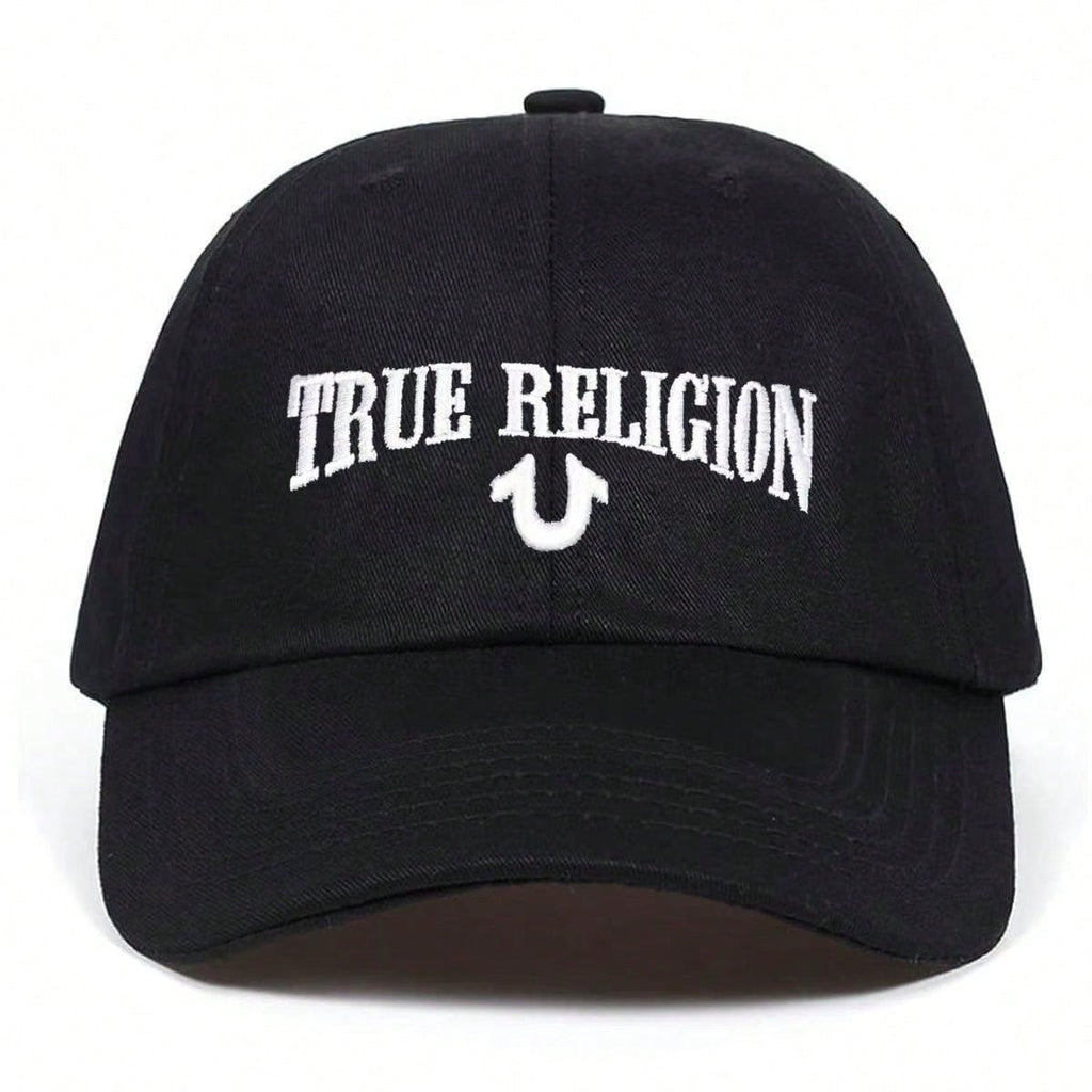True Religion Embroidered Soft Top Baseball Cap Unisex Outdoor Casual Dad Hat