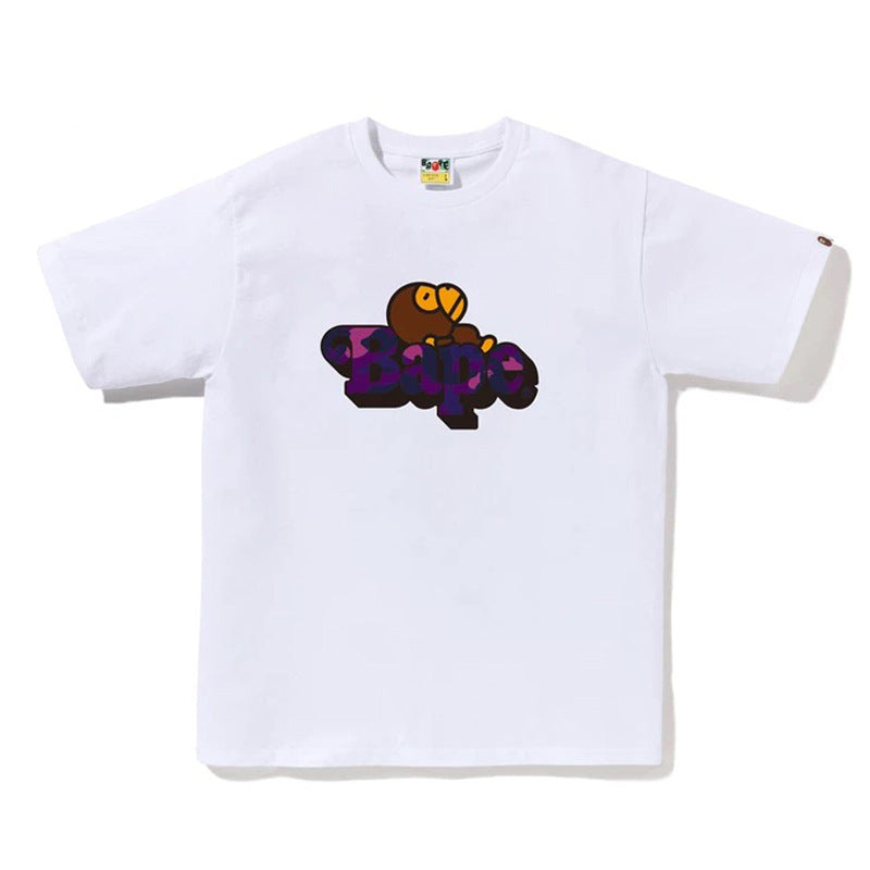 BAPE Ape Head & Shark Graphic Tee Loose Unisex Streetwear T-Shirt