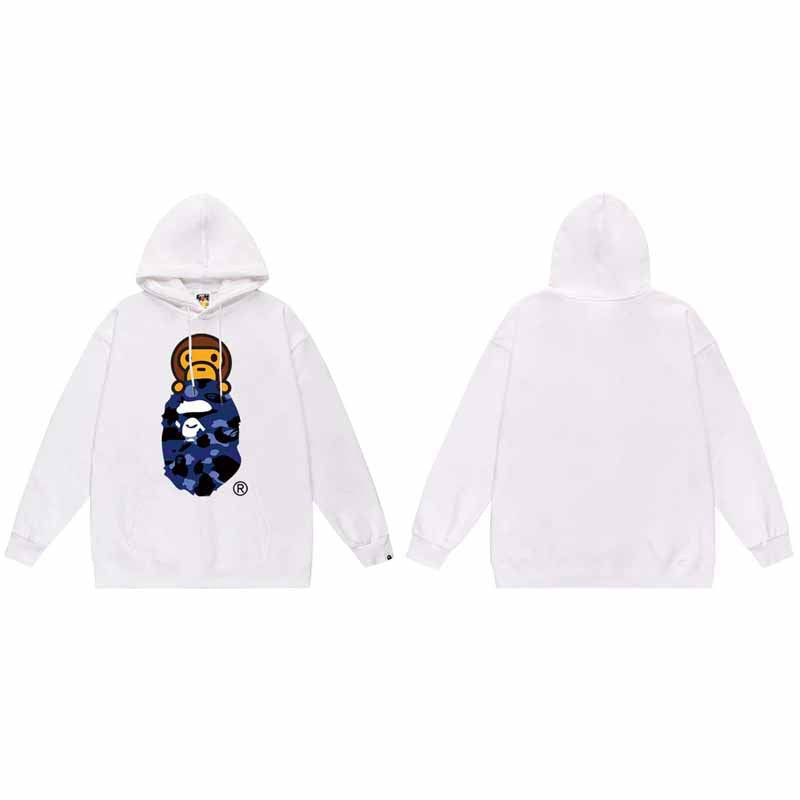 BAPE Hoodie Baby Milo Ape Head Multi Graphic Street Fleece Pullover