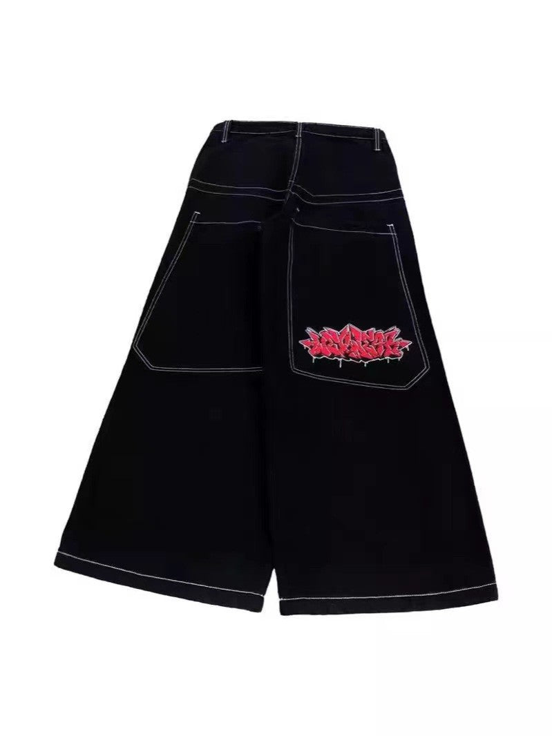 Polar Broken Promises Jaded London Style Y2K Baggy Denim Jort Shorts