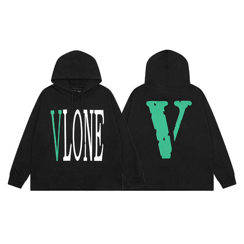 Vlone Friends Big V Logo American Style Unisex Hoodie