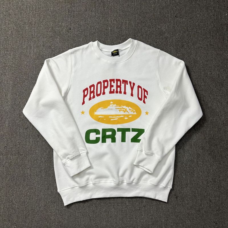 Corteiz Island Letter Graphic Oversized Crewneck Streetwear