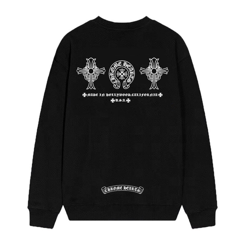 Chrome Hearts Cross Horseshoe Crewneck Sweatshirt Vintage Street Top