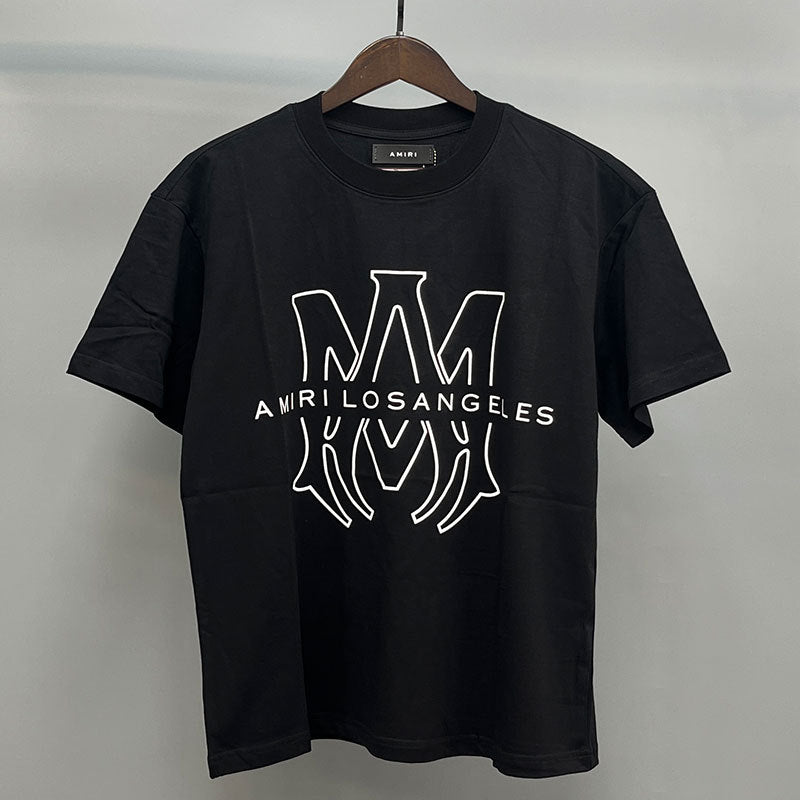 Amiri Multi‑Style Letter Logo Graphic Oversized Tee Streetwear Unisex