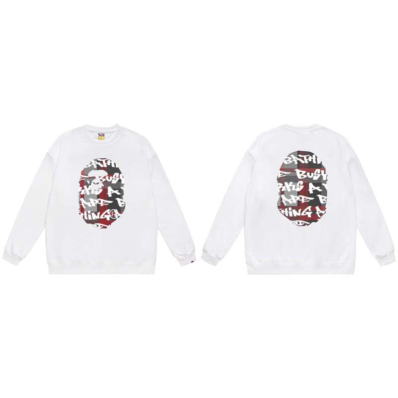 BAPE Ape Head Crewneck Sweatshirt Multi Print Streetwear Pullover