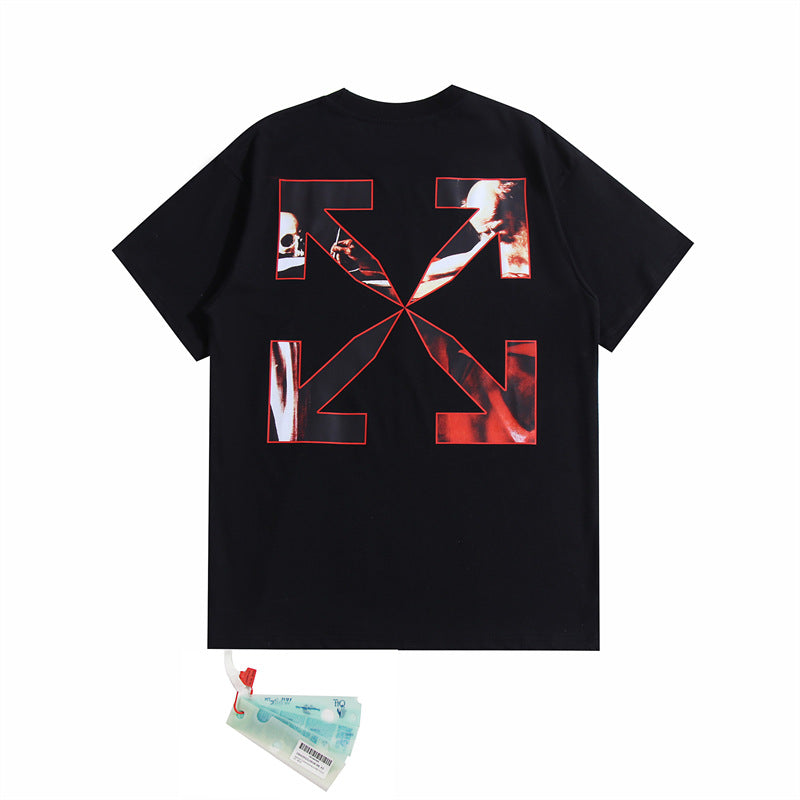Off-White Arrow Graphic Print Short Sleeve Tee Streetwear Unisex