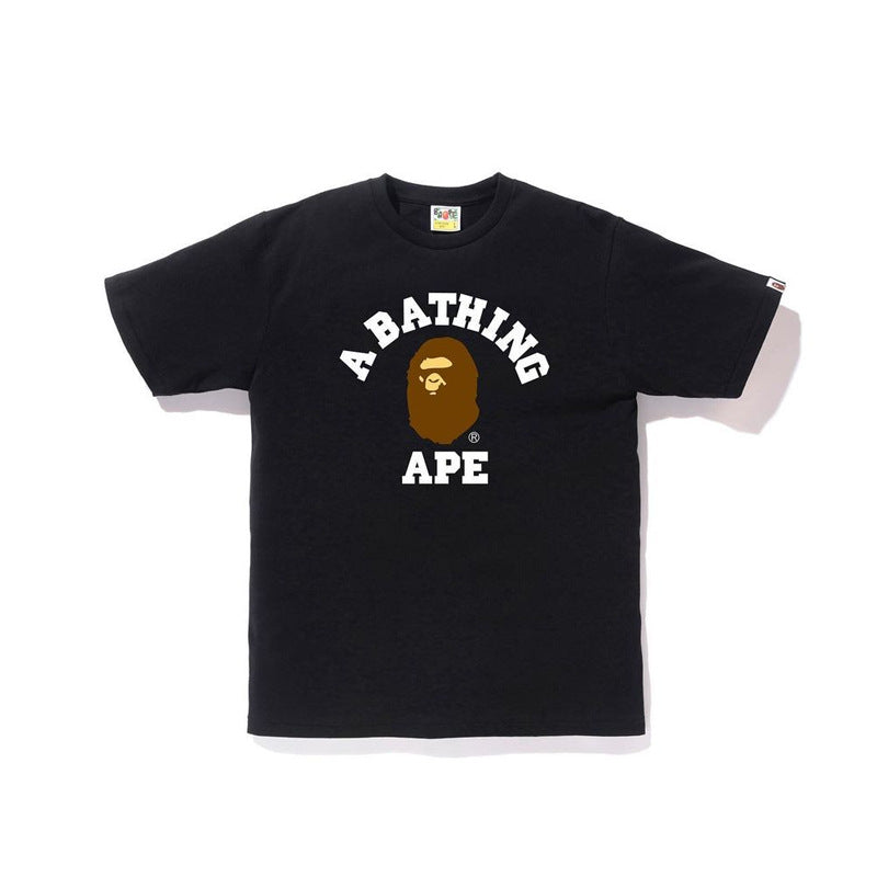 BAPE Camo Shark Ape Head Print Crew Neck Short Sleeve T‑Shirt Unisex