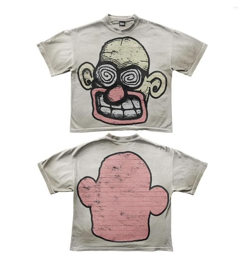 Y2K Cartoon- & Anime-Grafik Unisex Oversized Streetwear Baumwoll-T-Shirt
