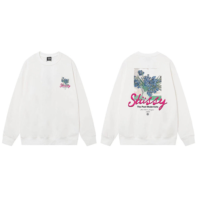 Stussy Graphic Crewneck Sweatshirt 8 Ball Dice Street Casual Pullover