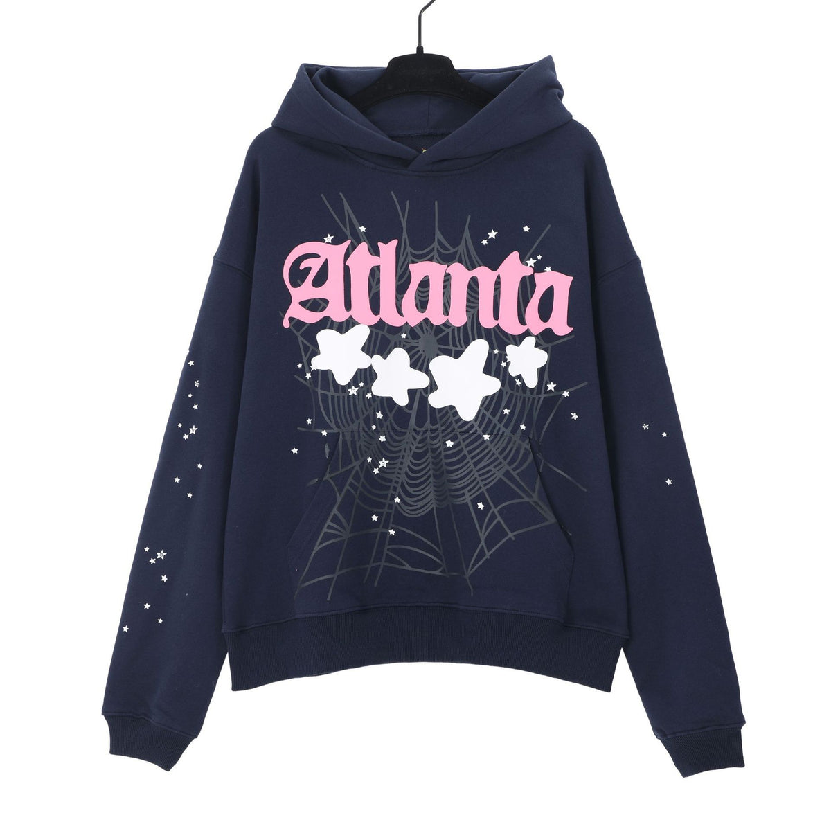 Sp5der Foam Print Spider Web Hoodie Sweatshirt Jogger Pants Set