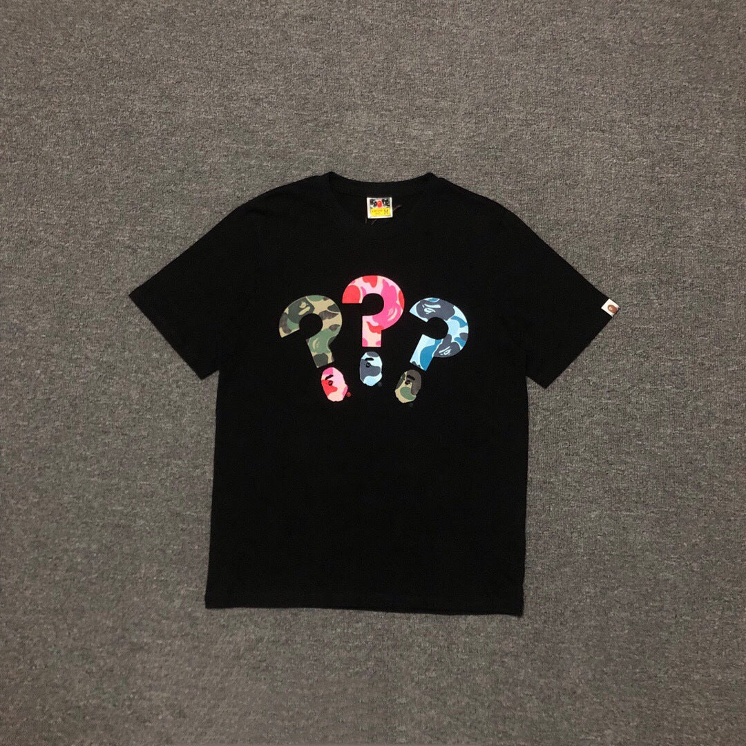 BAPE Classic Camo Ape Head Letter Print Loose Unisex Casual T-Shirt