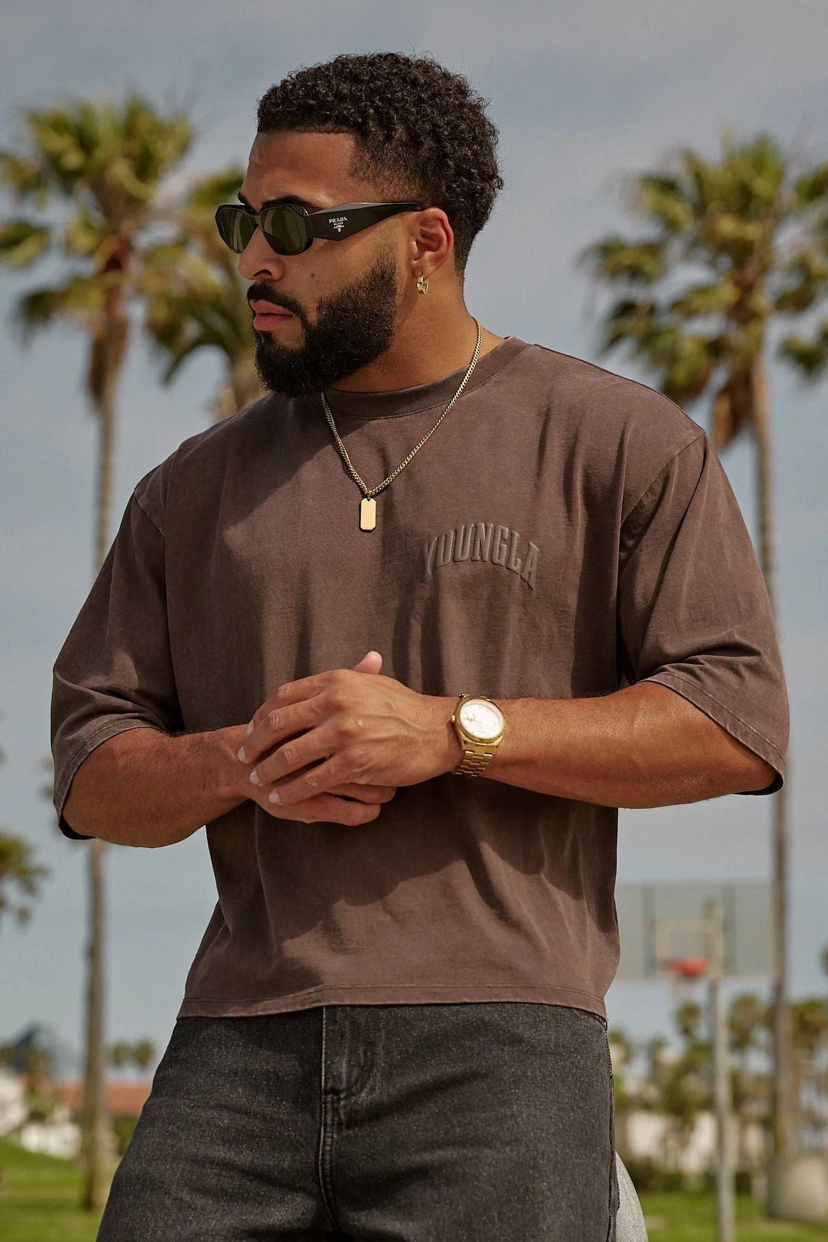 YOUNGLA 4138 Foundation Cropped Tees