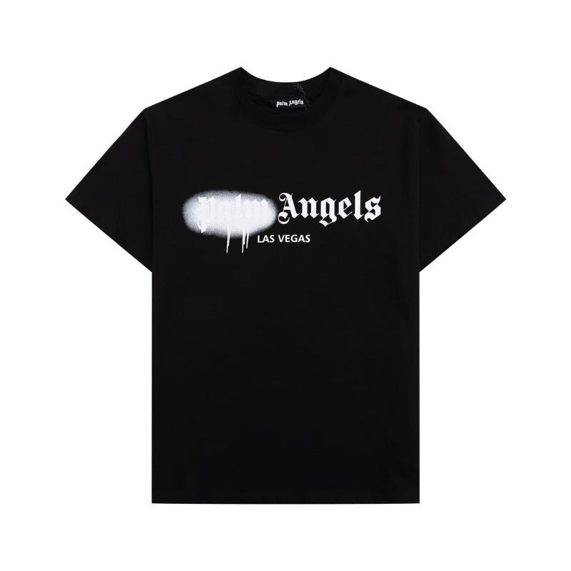 Palm Angels Heart Letter Graphic Short Sleeve Tee Streetwear Unisex