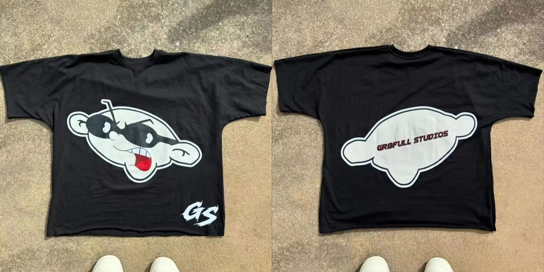 Y2K Punk Cartoon Hip Hop Grafik Unisex Oversized Streetwear Baumwoll-T-Shirt