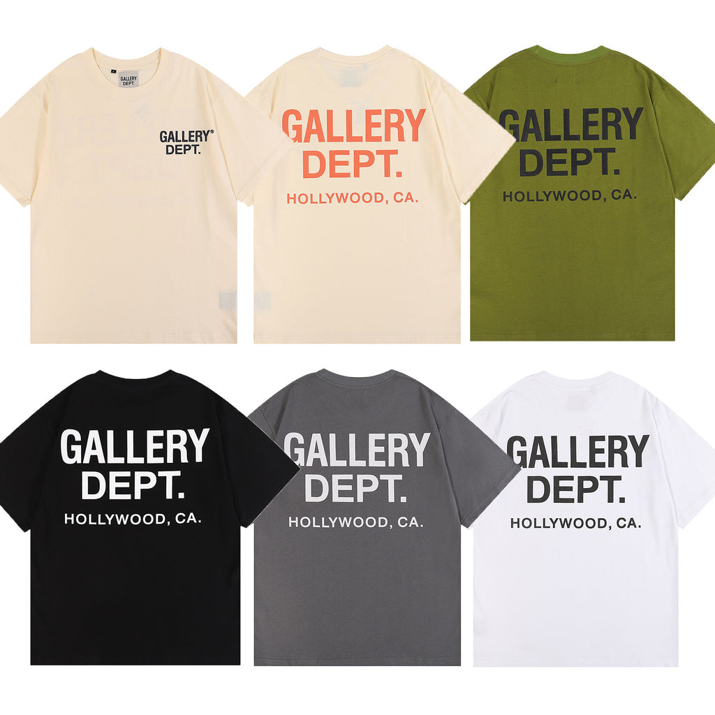 Gallery Dept Letter Graphic Short Sleeve Tee Streetwear Unisex