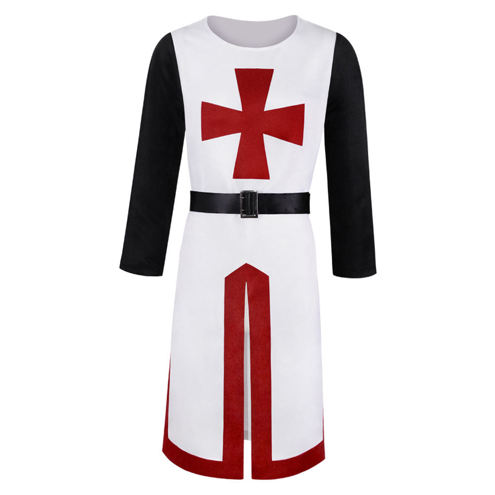 Halloween Templar Knight Cosplay Costume Medieval Crusader Outfit