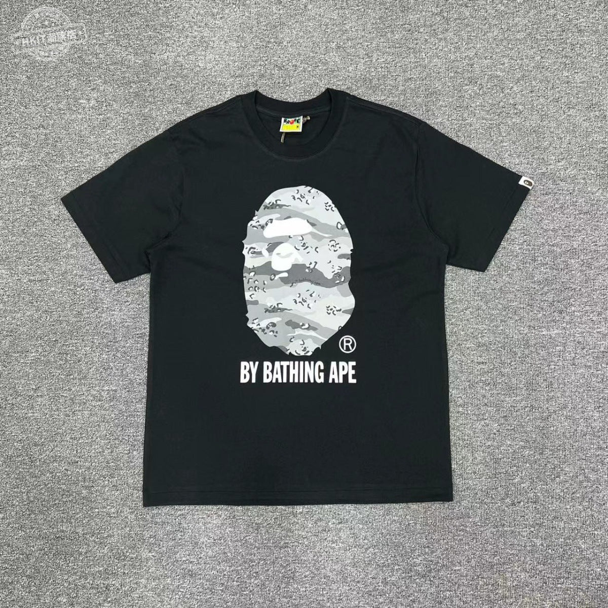 Bape Shark Camo Zip Graphic Oversized Tee Streetwear Unisex