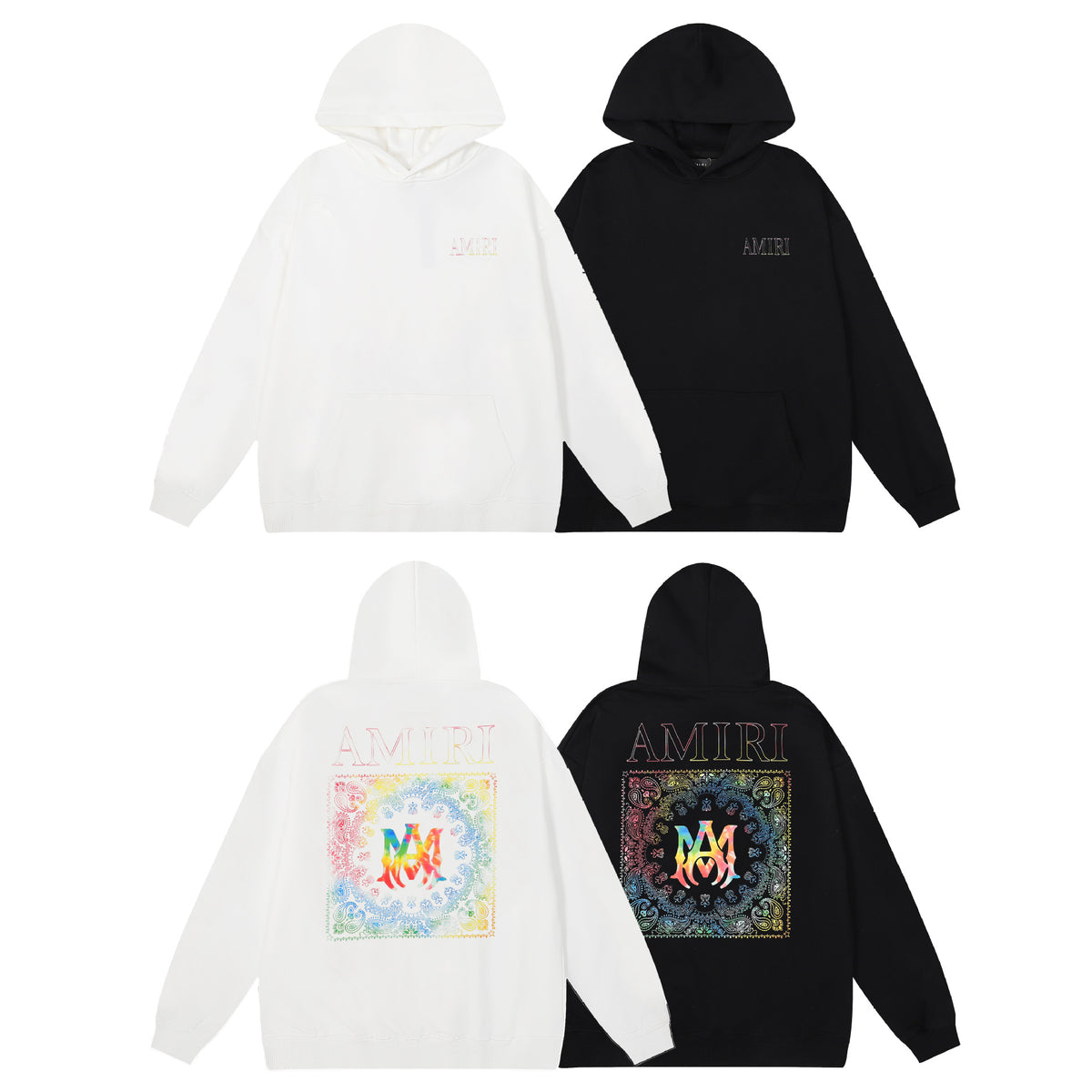 AMIRI Graphic Print Hoodie Streetwear Cotton Pullover Sweatshirt