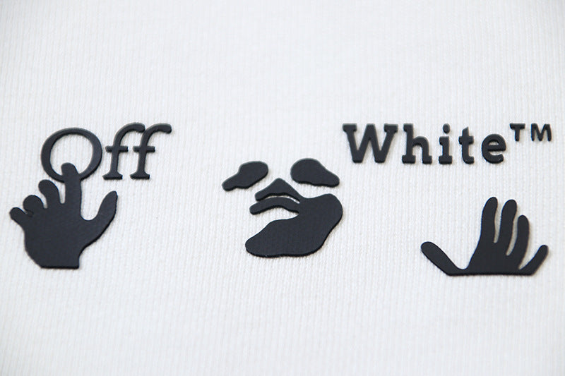 Off White Hand Letter Graphic Casual Shorts Unisex