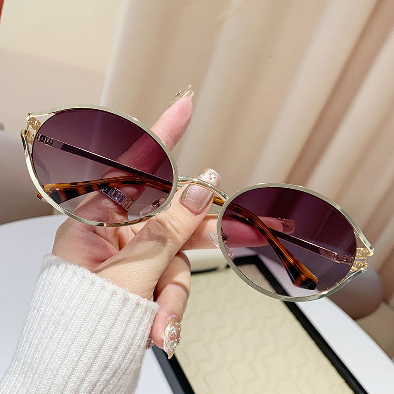 Miu Miu MU52YS Hollow Oval Cat Eye Sunglasses Gradient Lens Women Y2K