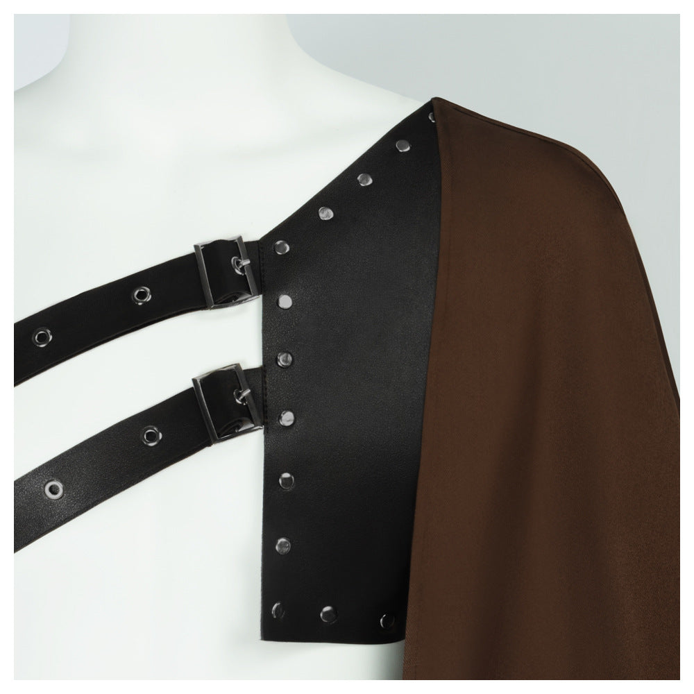 Halloween Medieval Knight Single Shoulder Cape Fantasy Cosplay Shawl