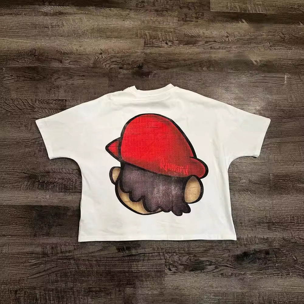 Y2K Cartoon & Anime Graphic Unisex Oversized Streetwear Cotton Tee