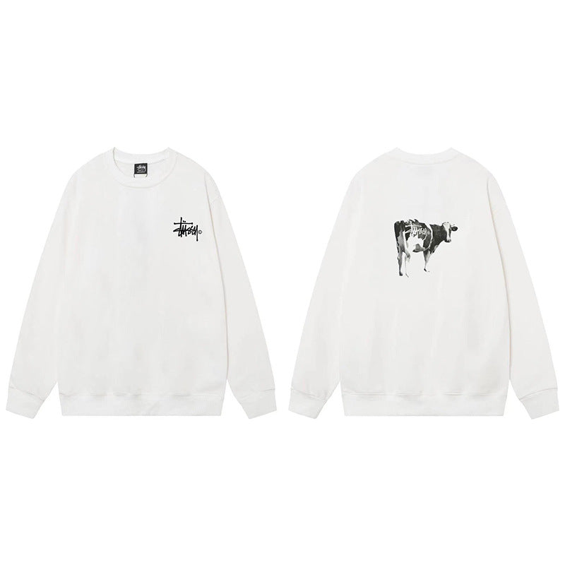 Stussy Graphic Crewneck Sweatshirt 8 Ball Dice Street Casual Pullover