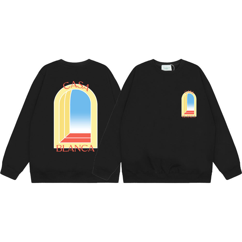 Casablanca Graphic Print Crew Neck French Terry Sweatshirt Unisex