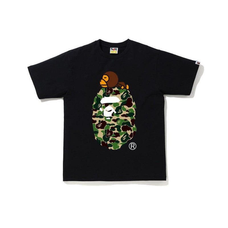 BAPE Camo Shark Ape Head Print Crew Neck Short Sleeve T‑Shirt Unisex
