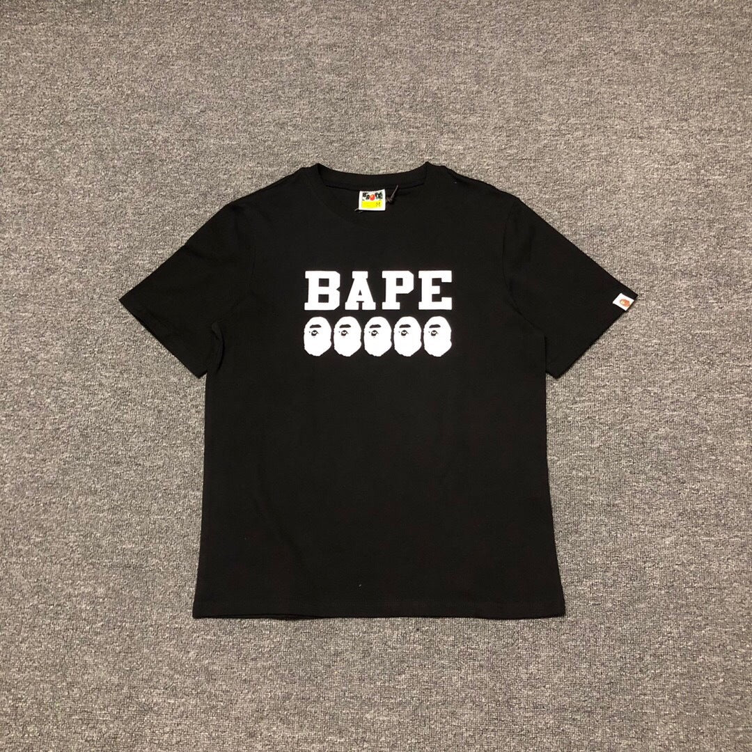 BAPE Classic Camo Ape Head Letter Print Loose Unisex Casual T-Shirt