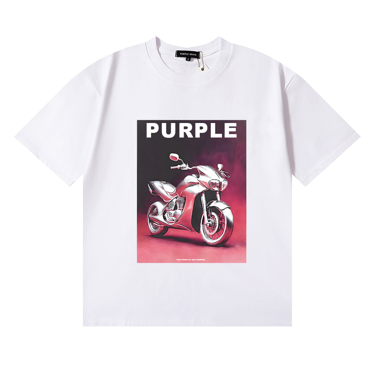 Purple Brand Graphic Tee Loose Unisex Vintage Streetwear T-Shirt