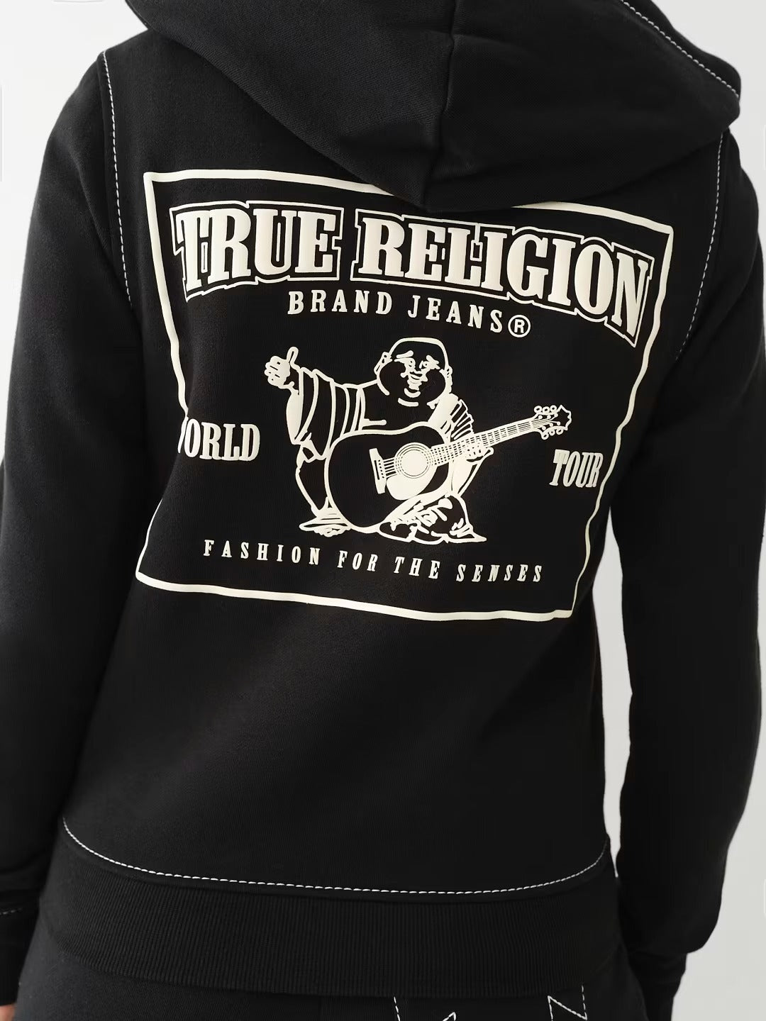 True Religion Y2K Zip Up Hoodie Sweatpants Set Women