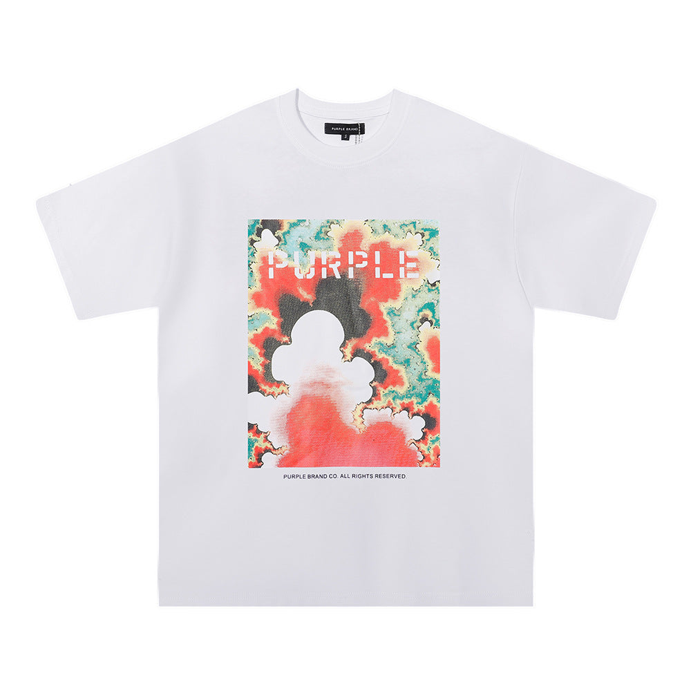 Purple Brand Multi‑Graphic Ink Wash Print Oversized Tee Multi‑Style