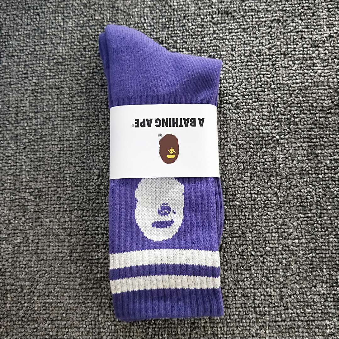 BAPE Ape Head Crew Socks Multi Graphic Prints