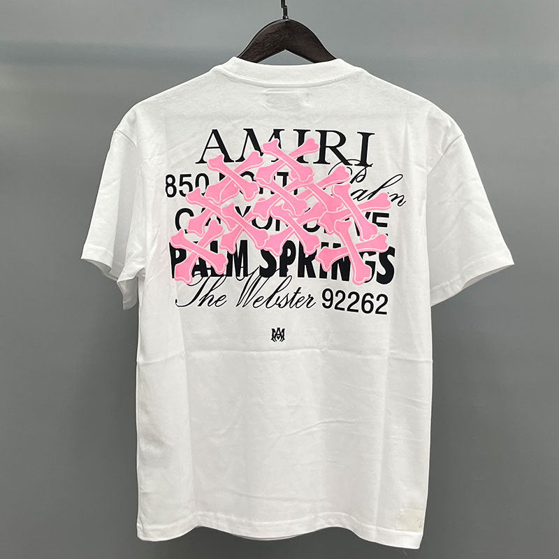 Amiri Multi‑Style Letter Logo Graphic Oversized Tee Streetwear Unisex
