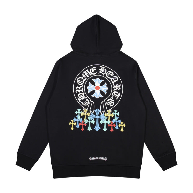 Chrome Hearts Multi‑Cross Graphic Oversized Hoodie Streetwear Unisex