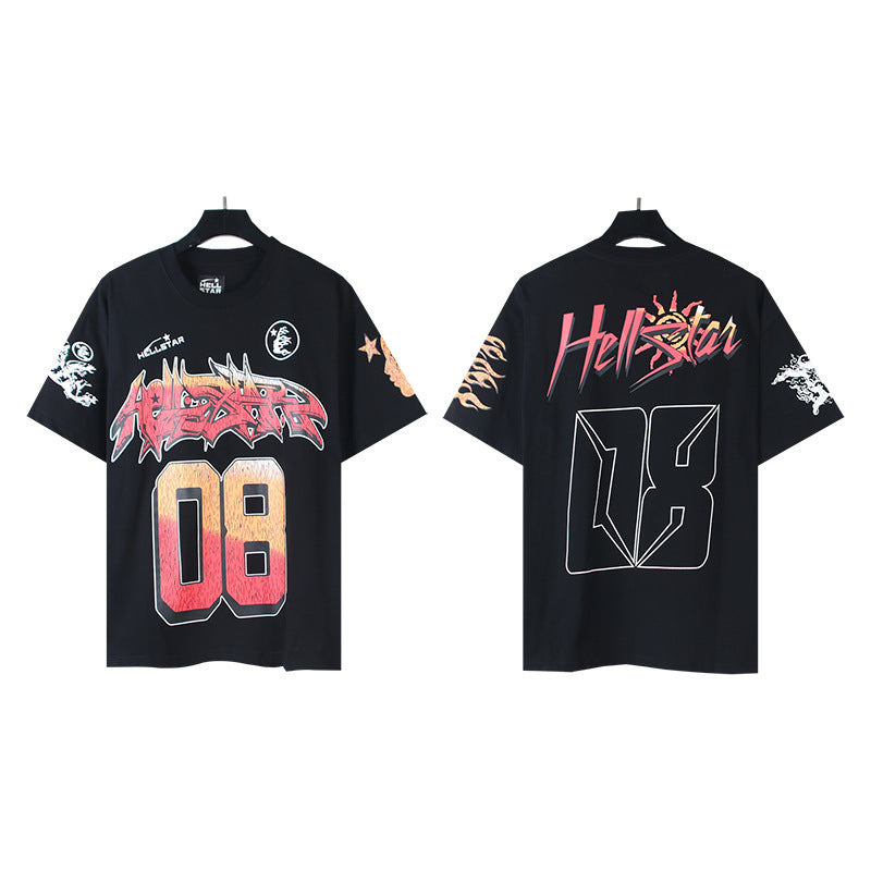 Hellstar Multi‑Graphic Print Crew Neck Short Sleeve Tee Unisex