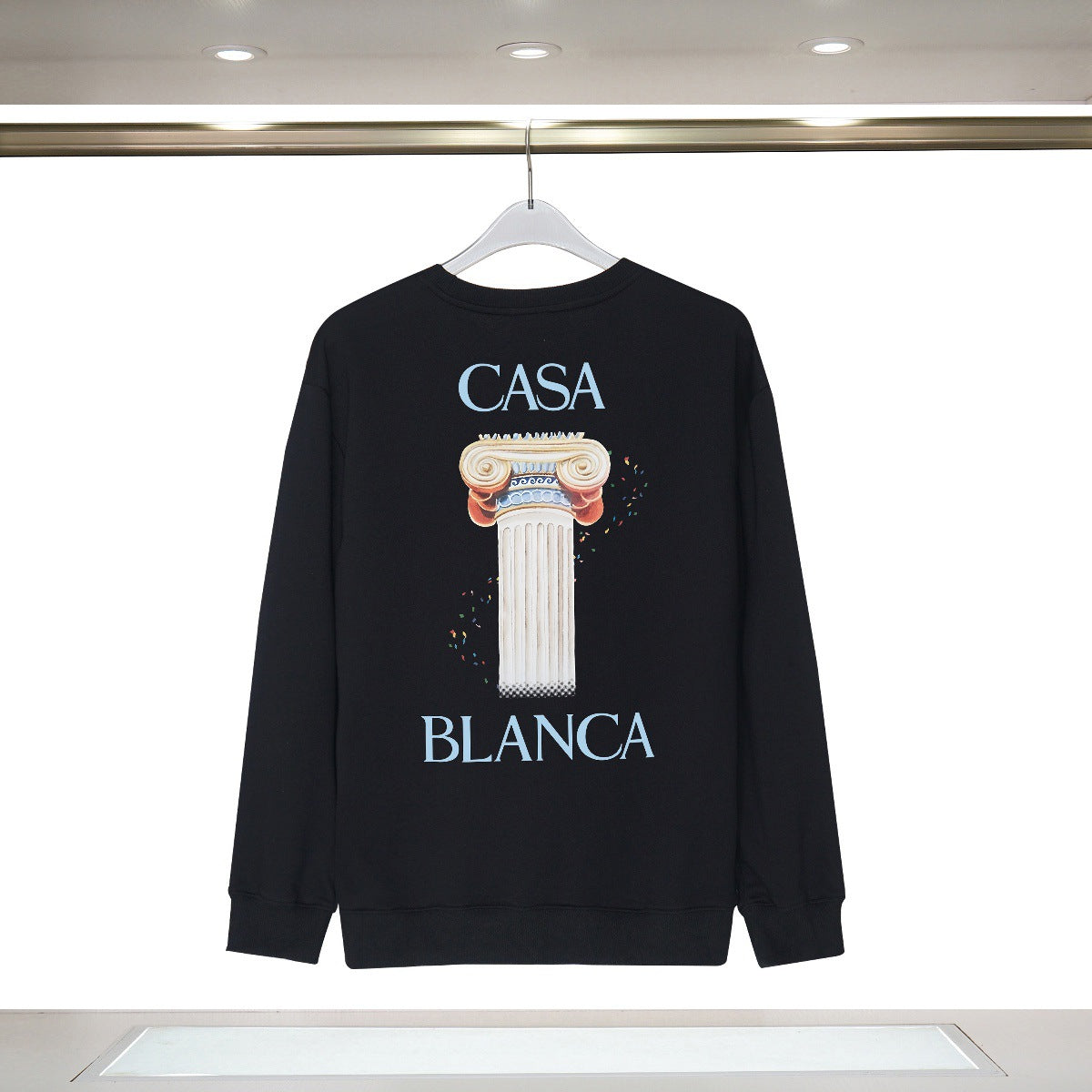 Casablanca Art Graphic Crewneck Sweatshirt Vintage Casual Pullover