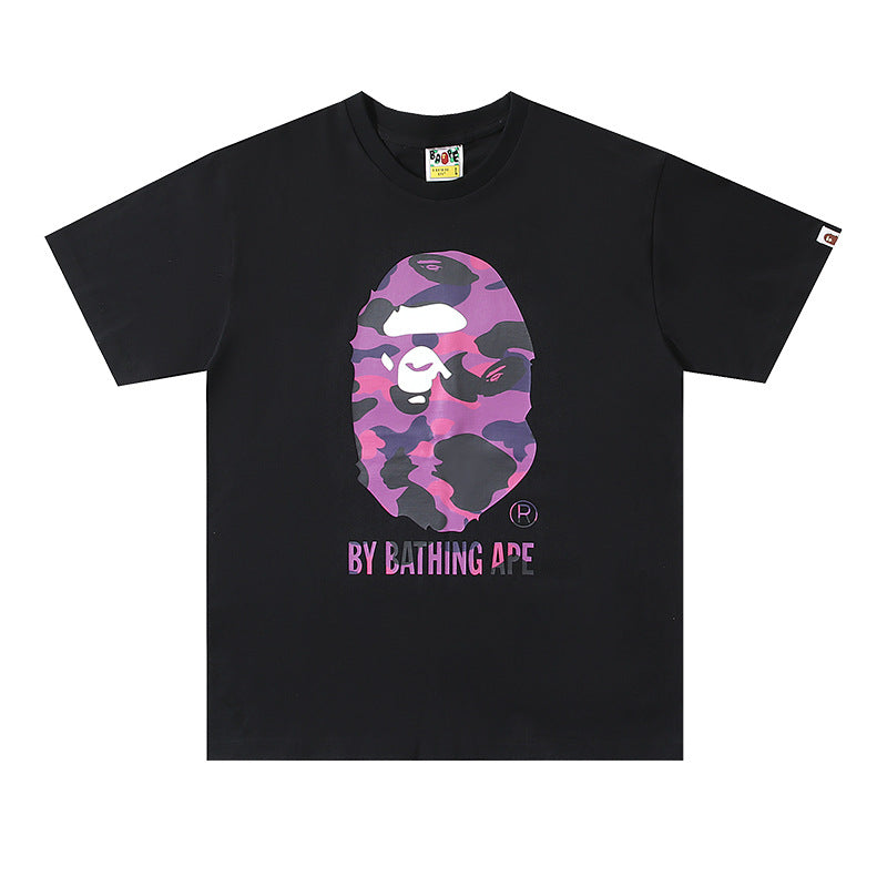 BAPE Ape Head Graphic Tee Loose Unisex Streetwear T-Shirt